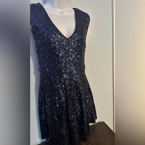 Navy blue sequin dress